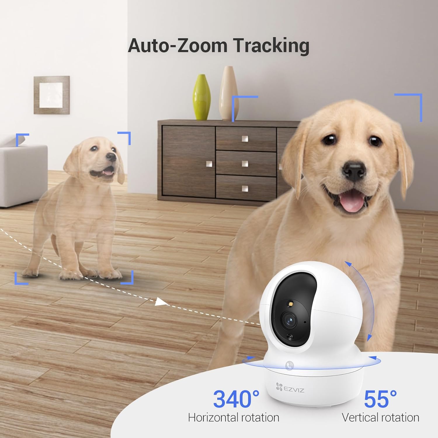 Original Alexa & Google C6N 2K Smart WiFi Camera –4MP Indoor Security, Night Vision & Motion Tracking