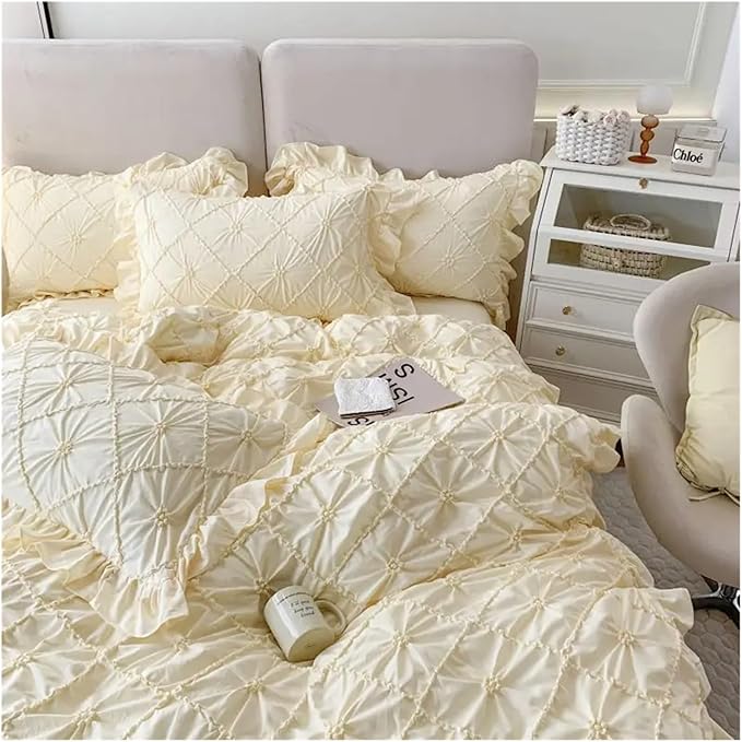 Luxury 6-Piece Bedding Set | 100% Premium Cotton - Golden Beige