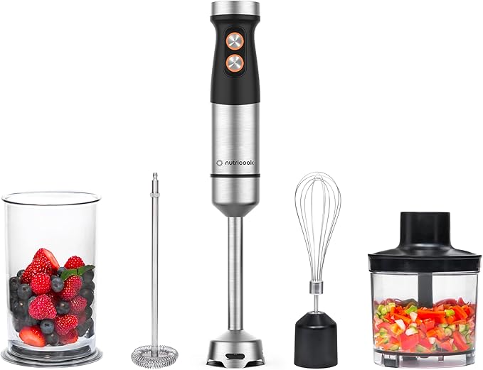 Nutricook 1200W Hand Blender 4-in-1 Set