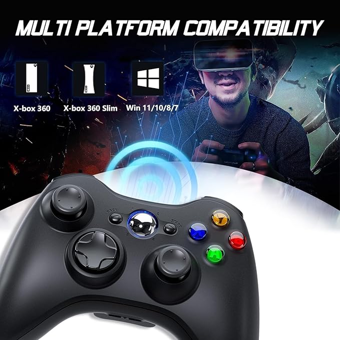 Prodico Xbox 360 Wireless Controller – 2 Pack, 2.4G for PC & Console