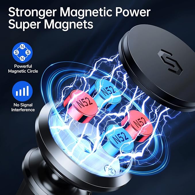 Magnetic Car Phone Holder – 360° Rotatable Air Vent Mount
