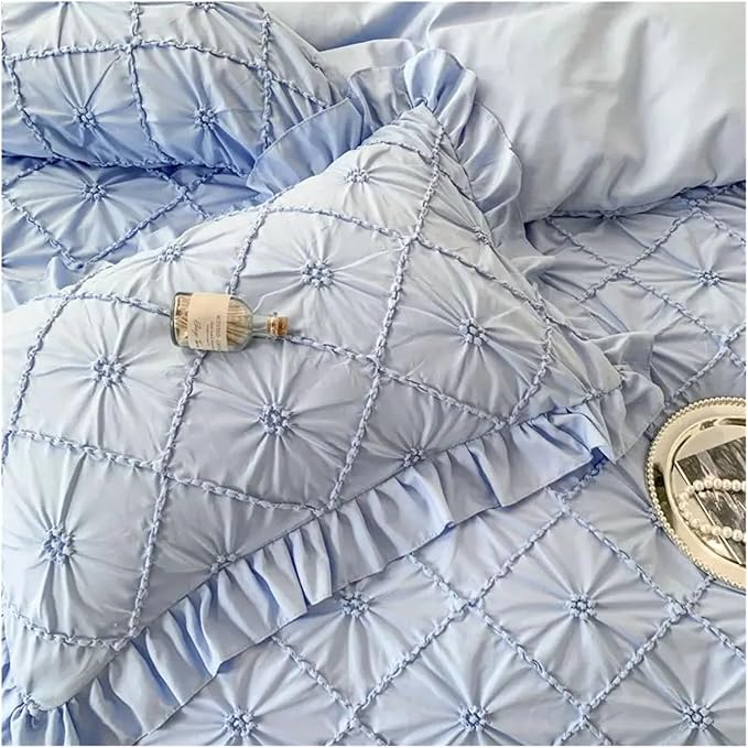 Luxury 6-Piece Bedding Set | 100% Premium Cotton – Sky Blue