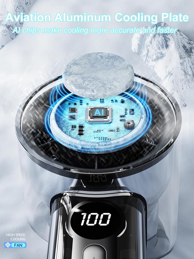 High Speed Handheld Fan – 14000RPM with Ice Cool Tech