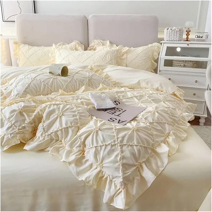 Luxury 6-Piece Bedding Set | 100% Premium Cotton - Golden Beige