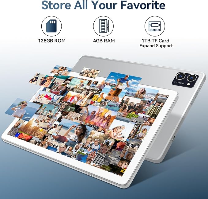 2025 Android Tablet 9-Inch – 8GB+128GB, 5G SIM and  WiFi, Dual Camera, Keyboard & Mouse