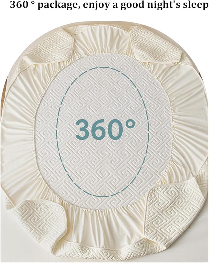 Waterproof Mattress Protector + 2 Pillow Case Set – White