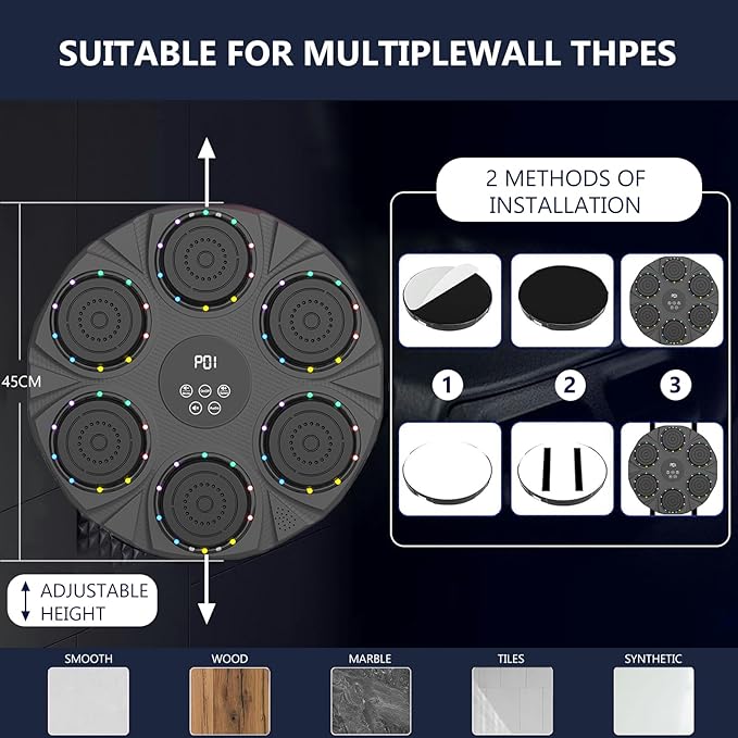 Electronic Music Boxing Wall Target – Smart Bluetooth Pads + Free Gloves