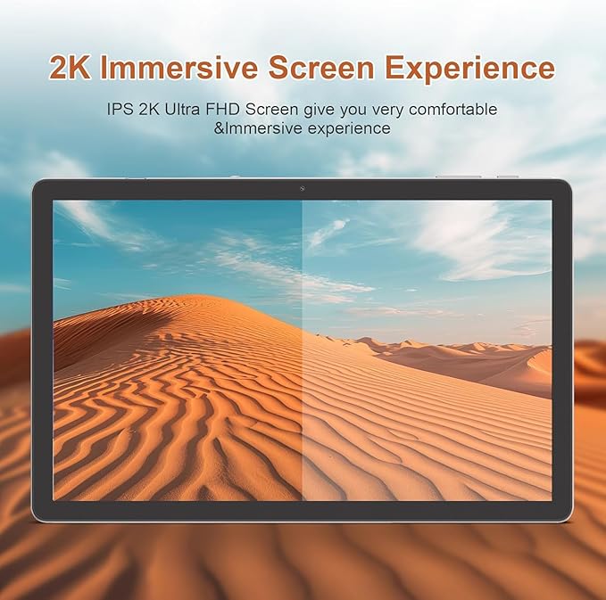 CM10016 Plus Smart Tablet PC, 10.36 Inches 2K Display, Snapdragon QT615, 8GB RAM, 1TB Storage, 16MP Rear & 13MP Front Camera, Android 15, 10000mAh Battery, Silver.