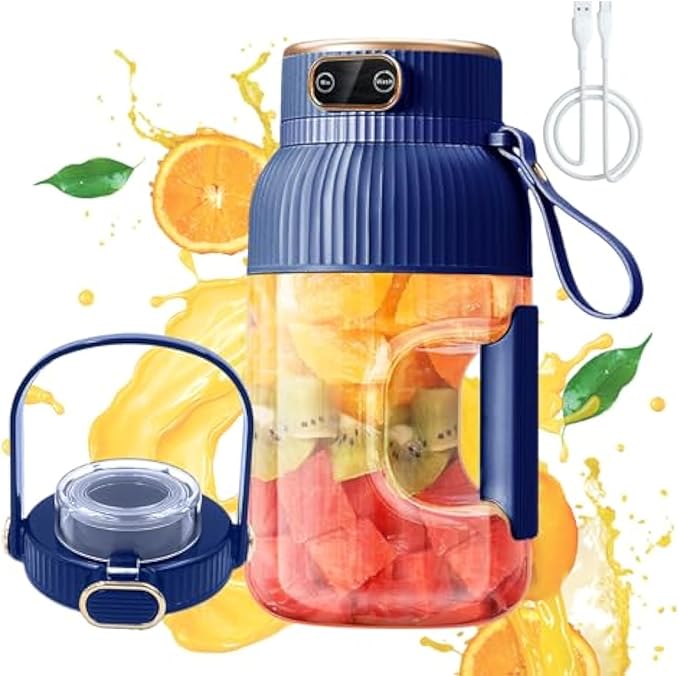 Portable Electric Juicer Cup – 1.5L, USB Rechargeable