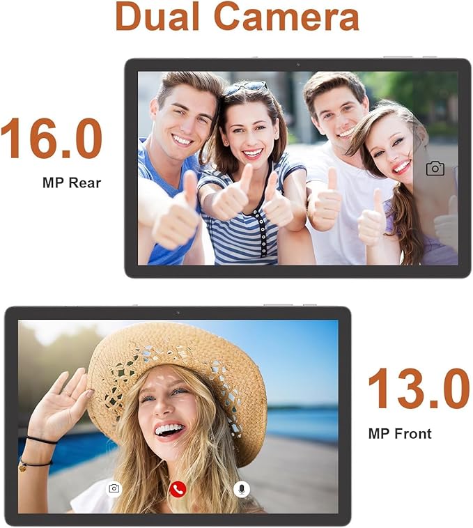 CM10016 Plus Smart Tablet PC, 10.36 Inches 2K Display, Snapdragon QT615, 8GB RAM, 1TB Storage, 16MP Rear & 13MP Front Camera, Android 15, 10000mAh Battery, Silver.