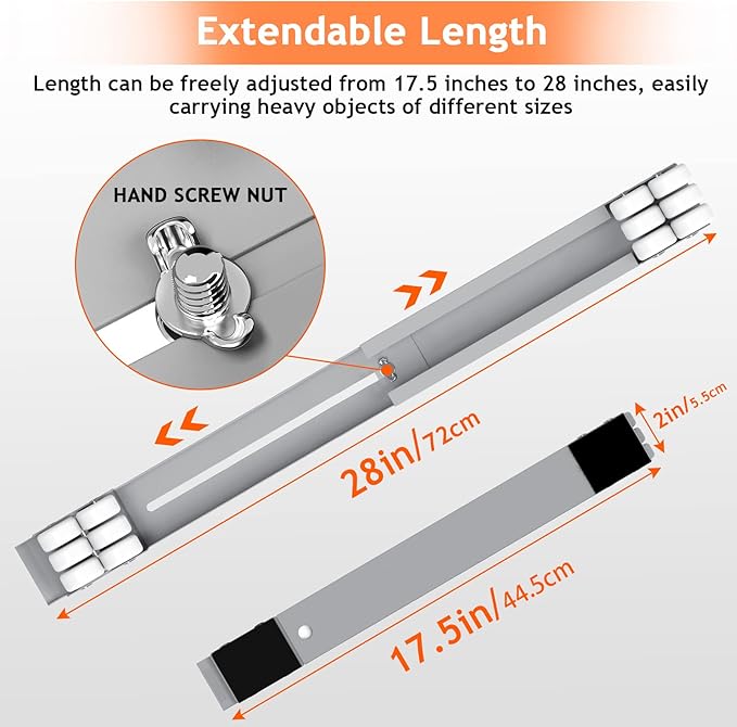Set of 4 Heavy-Duty Appliance Roller Bases – 24 Wheels, 300kg Capacity, Adjustable for Washer/Fridge