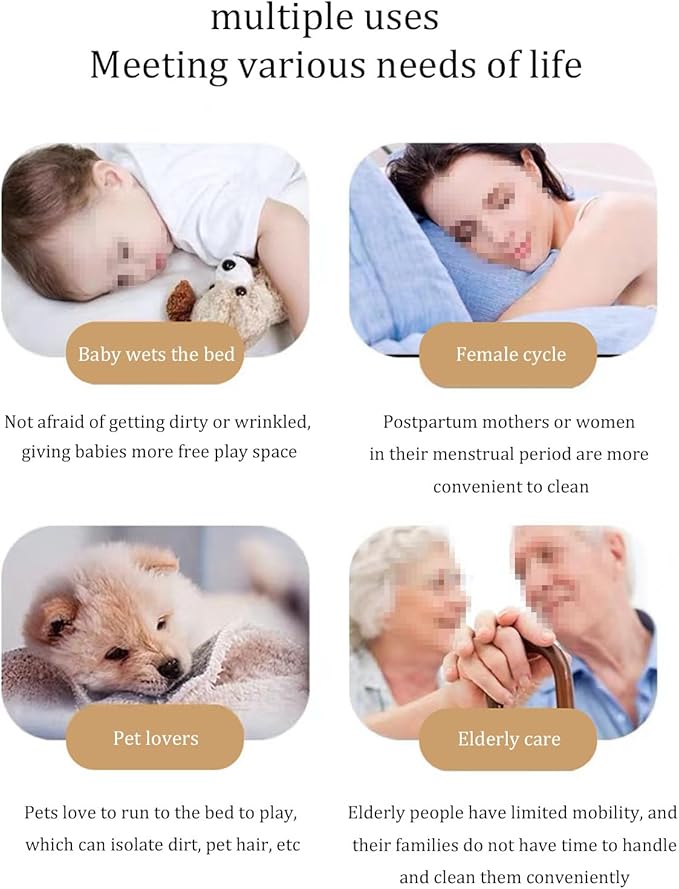 Waterproof Mattress Protector + 2 Pillow Case Set – Beige