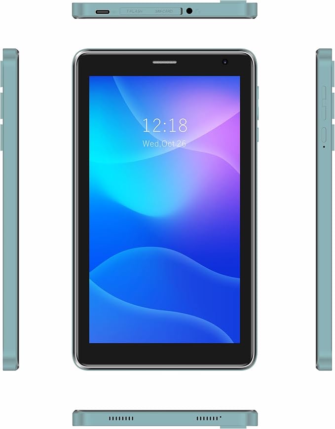 CM526 7-inch Tablet, 5g Tablet Single SIM WiFi, Kids Tab Zoom Tiktok and Chat GPT Supported Dual Camera, Android 15 Slim Tablet with Stylus (Blue)