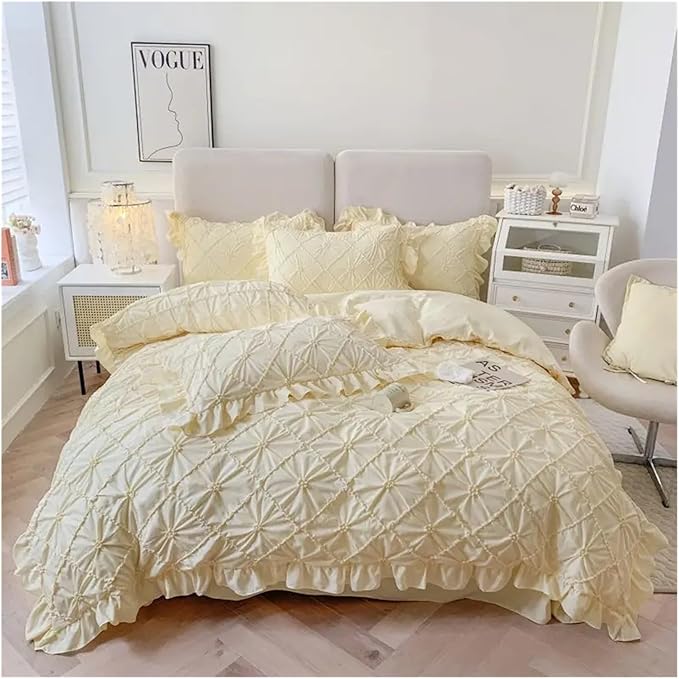 Luxury 6-Piece Bedding Set | 100% Premium Cotton - Golden Beige