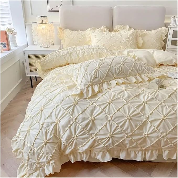 Luxury 6-Piece Bedding Set | 100% Premium Cotton - Golden Beige