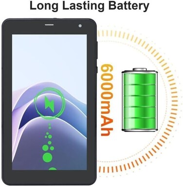 CM516 7 Inch IPS Display Tablet With 6GB RAM 128GB ROM Android 14 5G LTE, Sim Supported(Black)