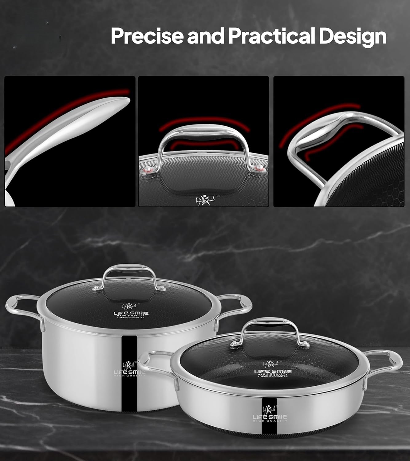 12-Piece Kitchen Cookware Set – Durable Non-Stick & Easy Clean