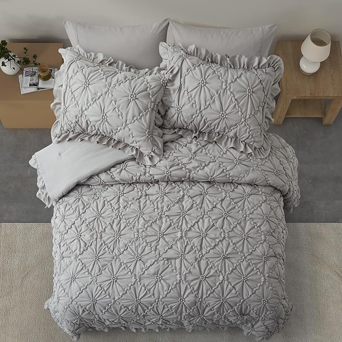 Luxury   6-Piece Bedding Set | 100% Premium Cotton – Light Grey