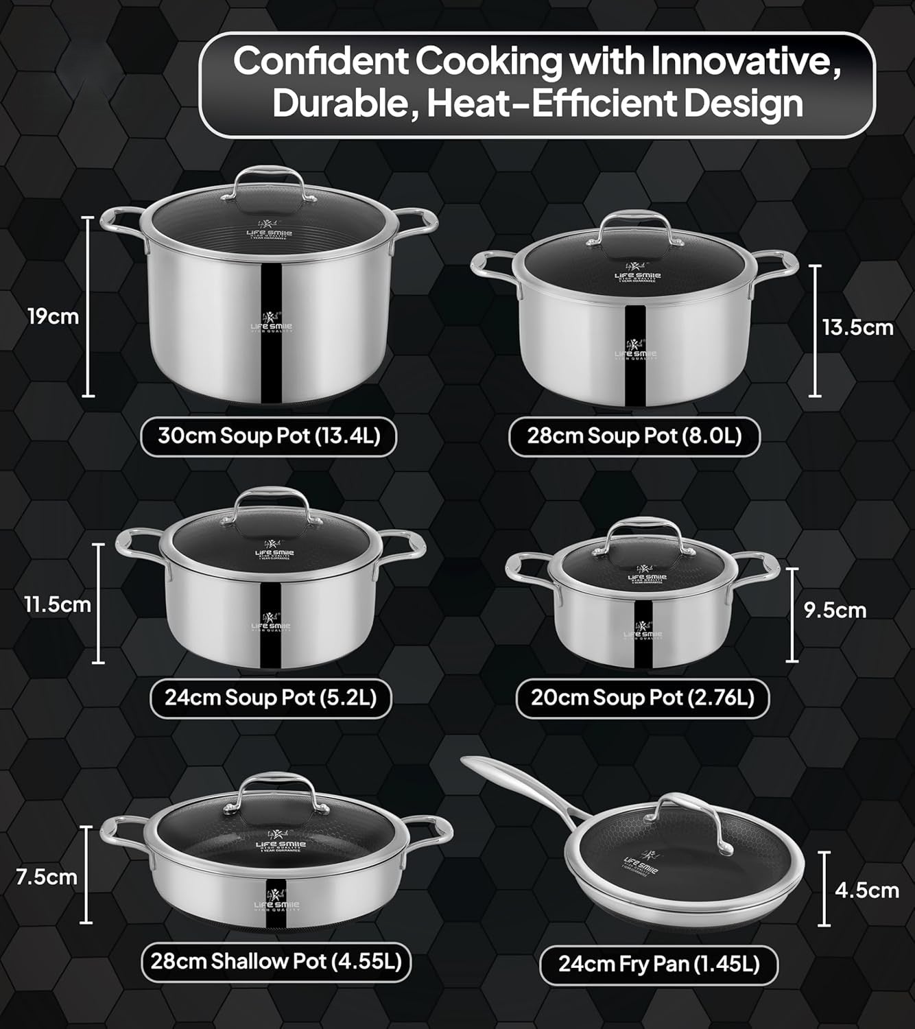 12-Piece Kitchen Cookware Set – Durable Non-Stick & Easy Clean