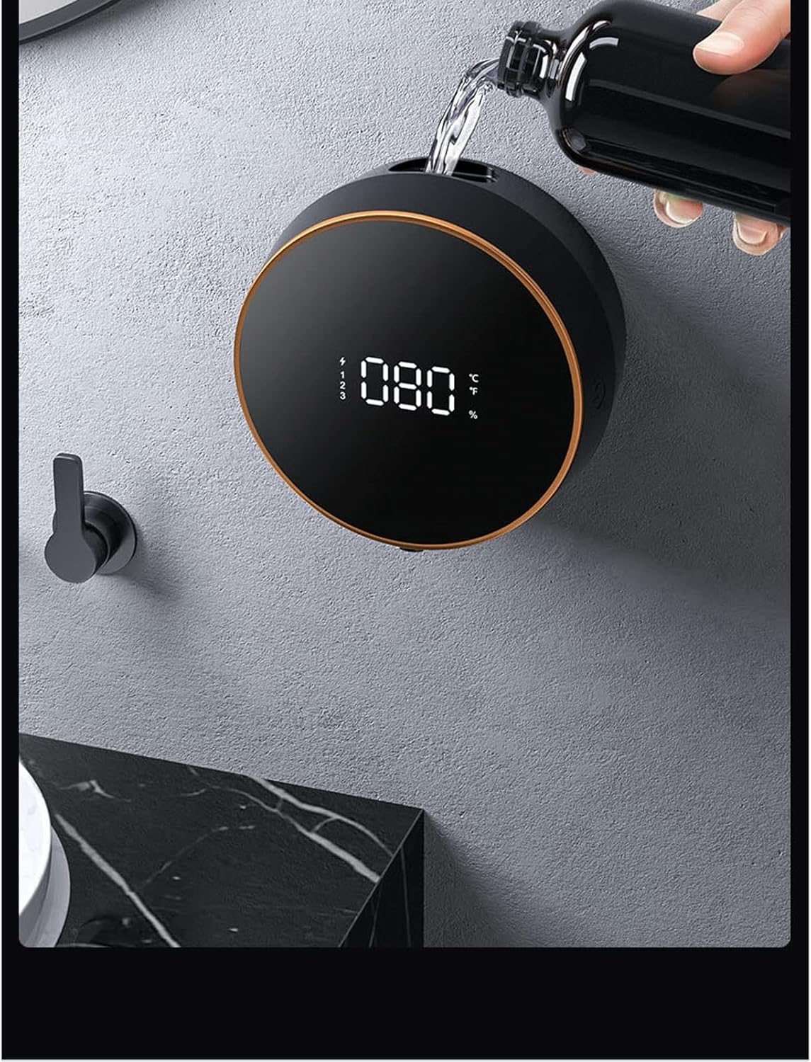 Automatic Touch-Free Soap Dispenser with Digital Temperature Display