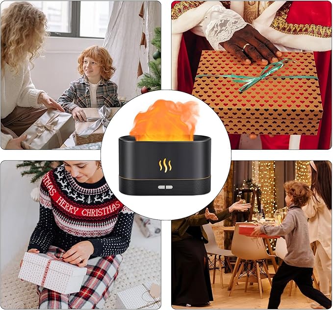 🔥 Flame Effect Aroma Diffuser – Relaxation Lamp; Style in One