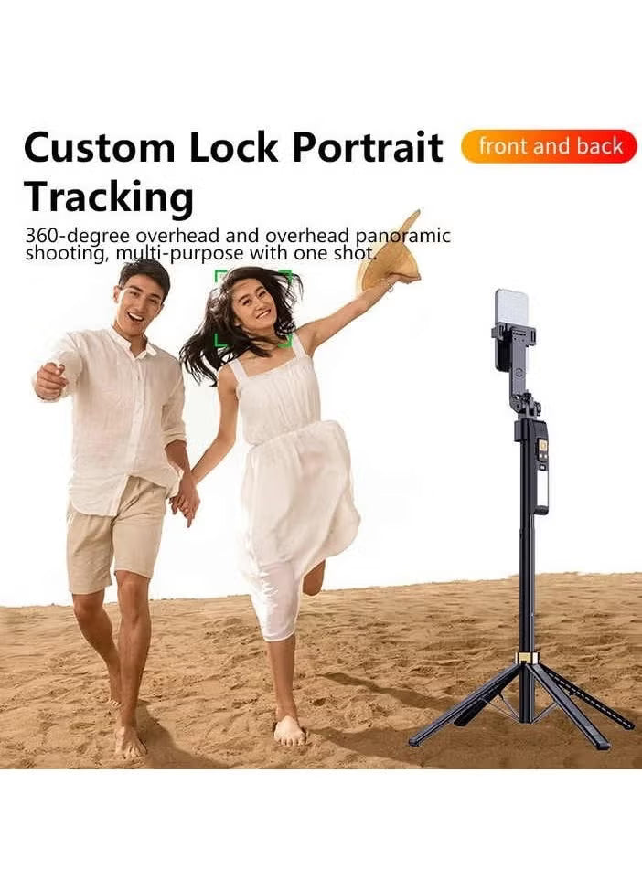 AI Smart  | LED Light | Tracking Selfie Stick & Tripod  – 360° Auto Face Follow & Gesture Control