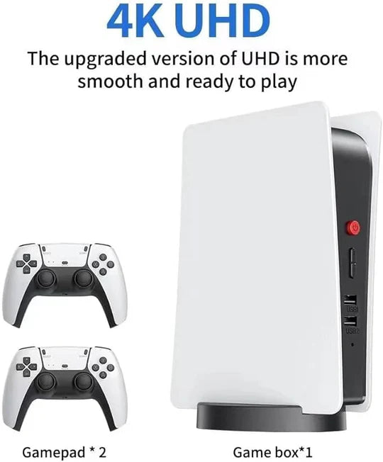 M5 Game Console 2.4GHz Wireless Controller, 4K HD, 15000+ Retro Games