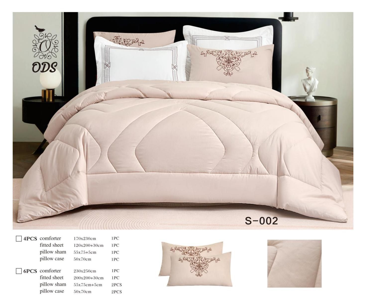 Luxury Comforter Set – 6PCS - GOLD -  100% Premium Cotton Fabric