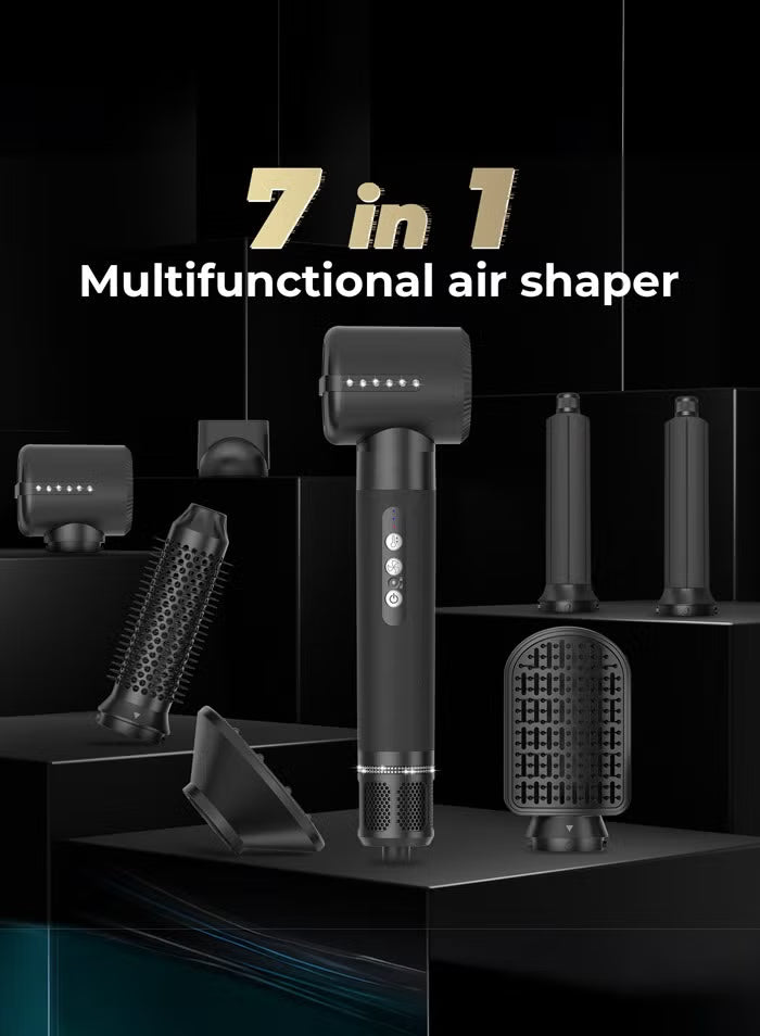 7-in-1 High-Speed Hair Styler & Dryer Brush – 110,000 RPM | Multi-Function Hot Air Brush