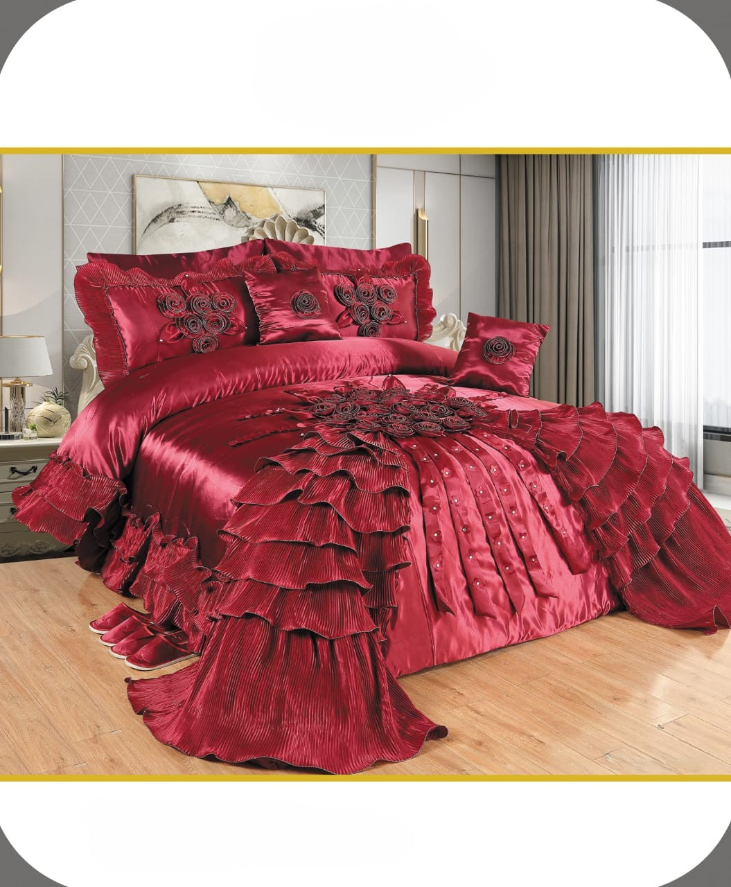 Royal Wedding Comforter Box – 16 PCS – Red