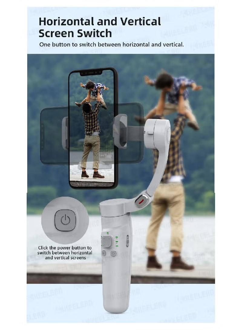 M1 Merak One 3-Axis Smartphone Gimbal Stabilizer – Face Tracking, Foldable Design & Multi-Mode Control for iPhone & Android