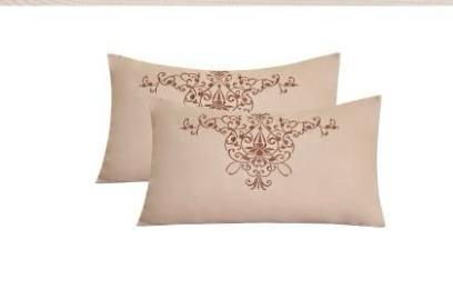 Luxury Comforter Set – 6PCS  - GOLDEN BROWN - 100% Premium Cotton Fabric