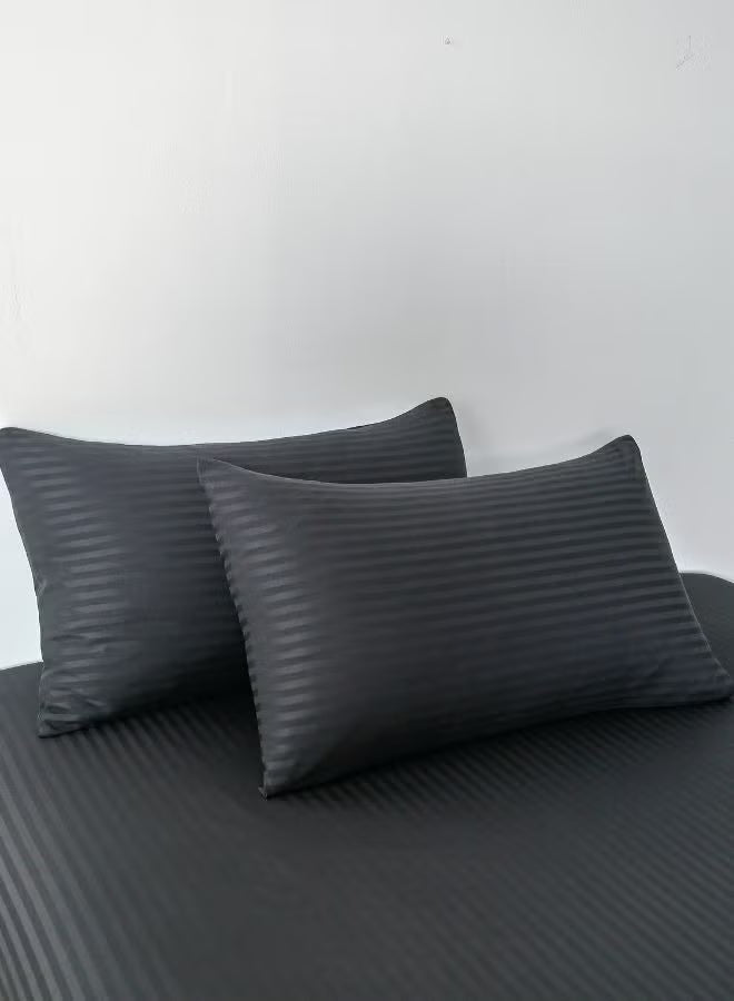Premium King Size 6-Piece Bedding Set - Black