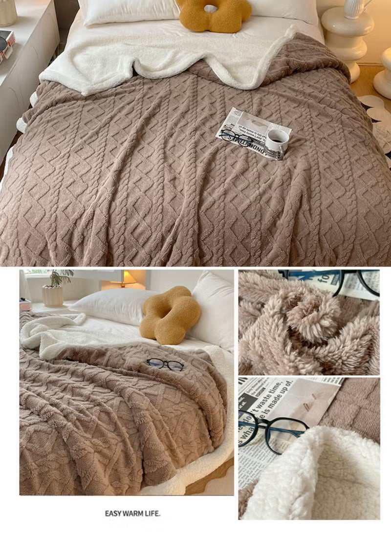 Double-Layer Ultra-Soft Blanket – Brown