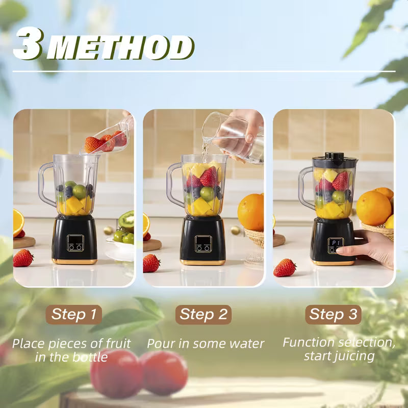 Portable Blender – USB Rechargeable Smoothie Maker with Stainless Steel Blades