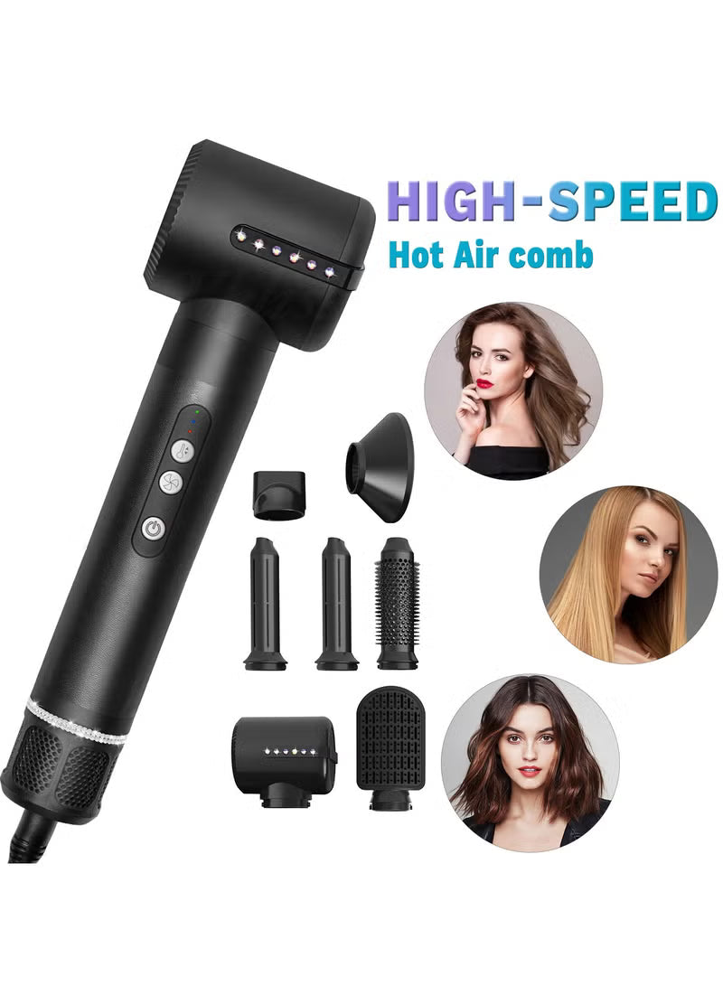 7-in-1 High-Speed Hair Styler & Dryer Brush – 110,000 RPM | Multi-Function Hot Air Brush