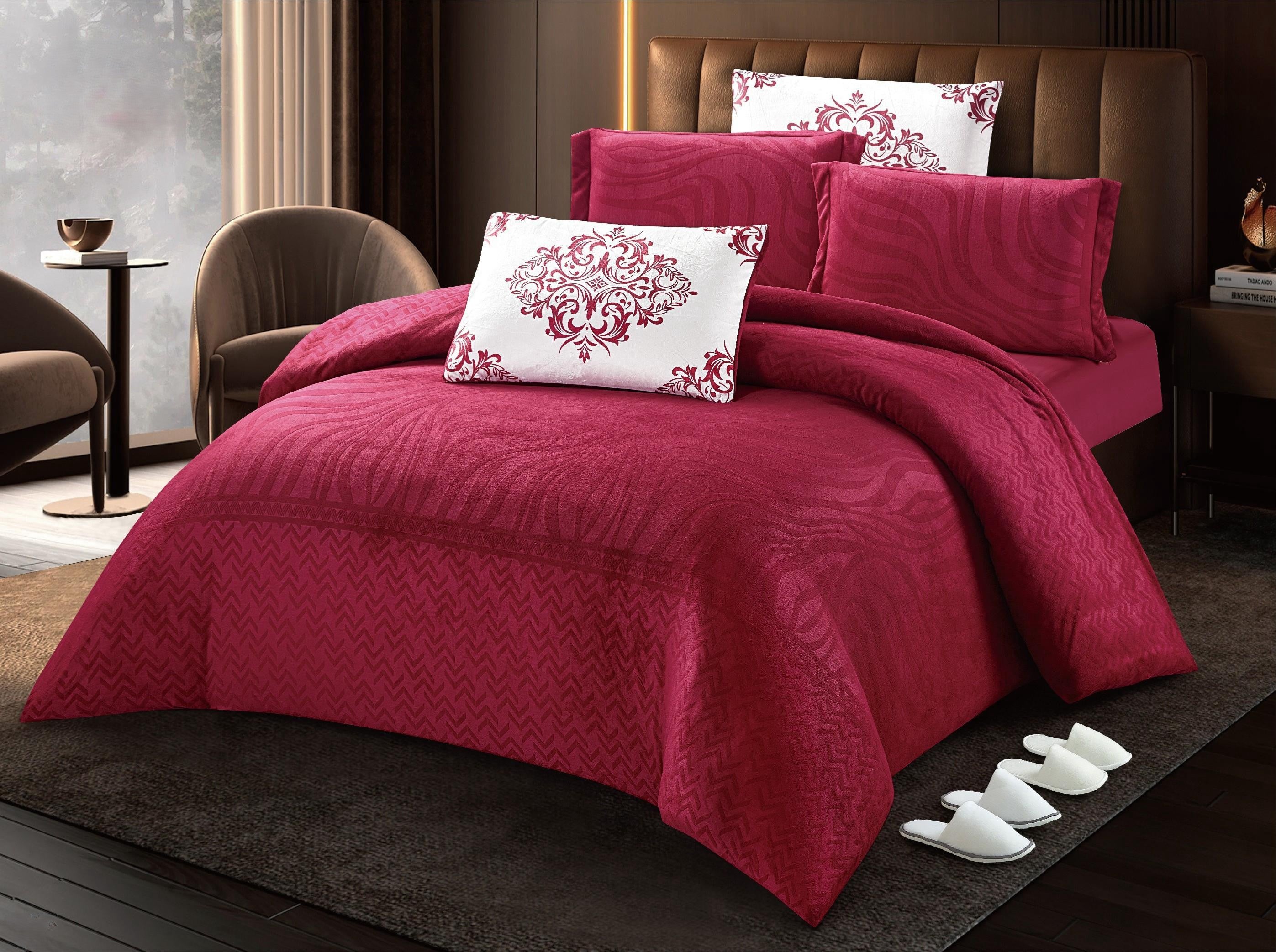 Royal Comfort 10-Piece Super King Bedding Set - Red